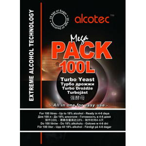 Дрожжи спиртовые Alcotec MegaPack 100 L (360г)